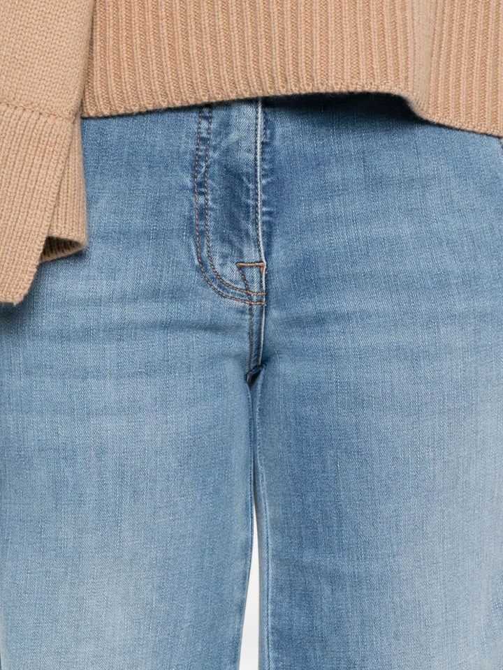 Peserico Pantalone in denim azzurro cinque tasche