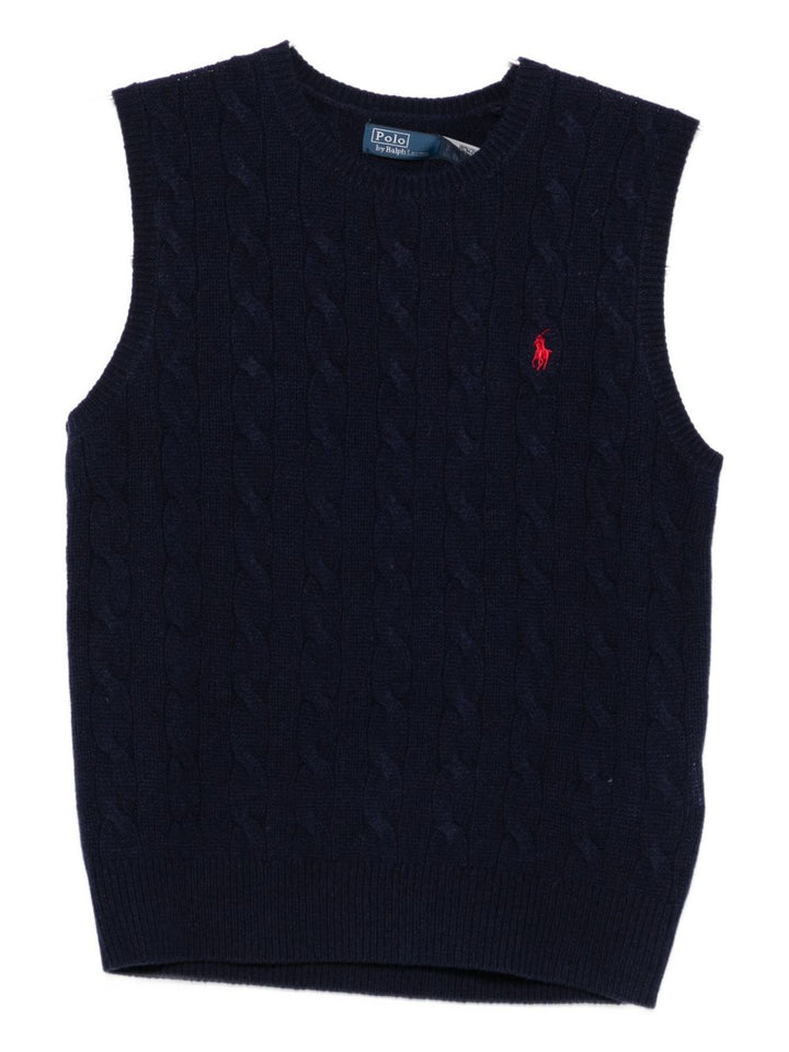 Polo Ralph Lauren
Top smanicato con maglia intrecciata