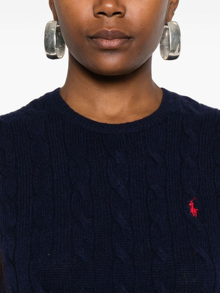 Polo Ralph Lauren
Top smanicato con maglia intrecciata