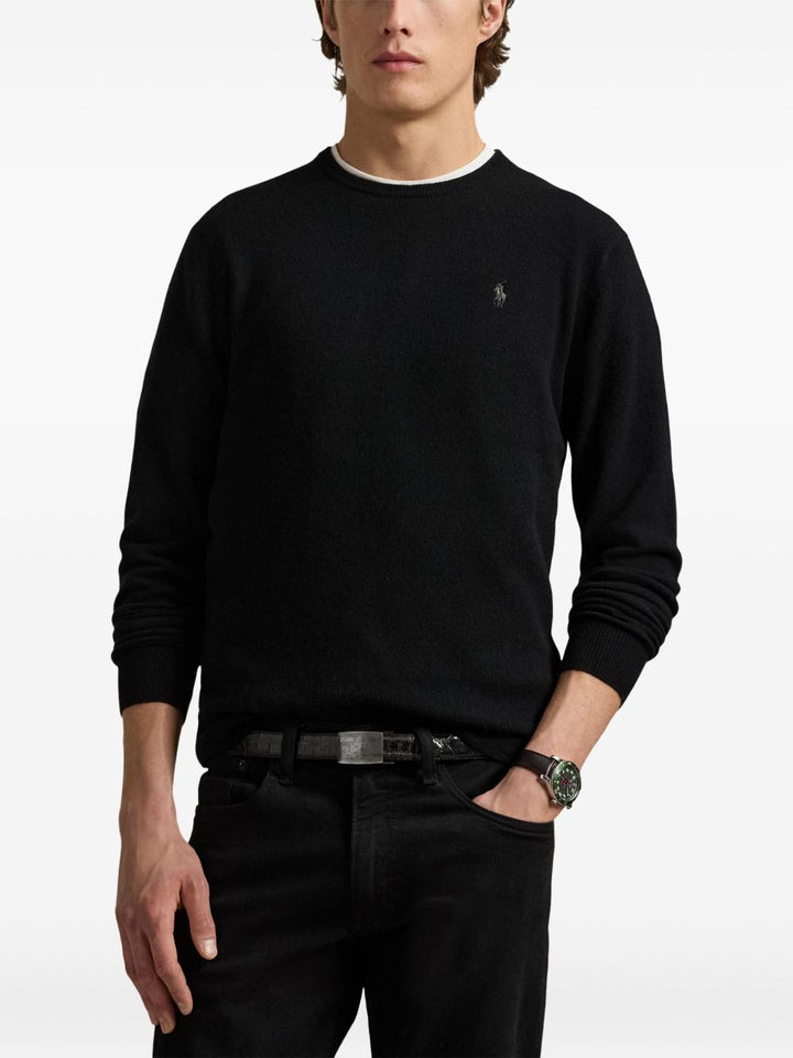 Polo Ralph Lauren
Maglione nero ricamato con logo