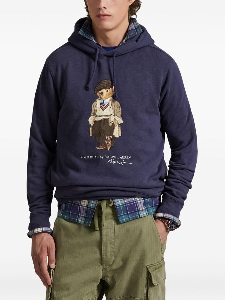 Polo Ralph Lauren Felpa con ricamo e cappuccio