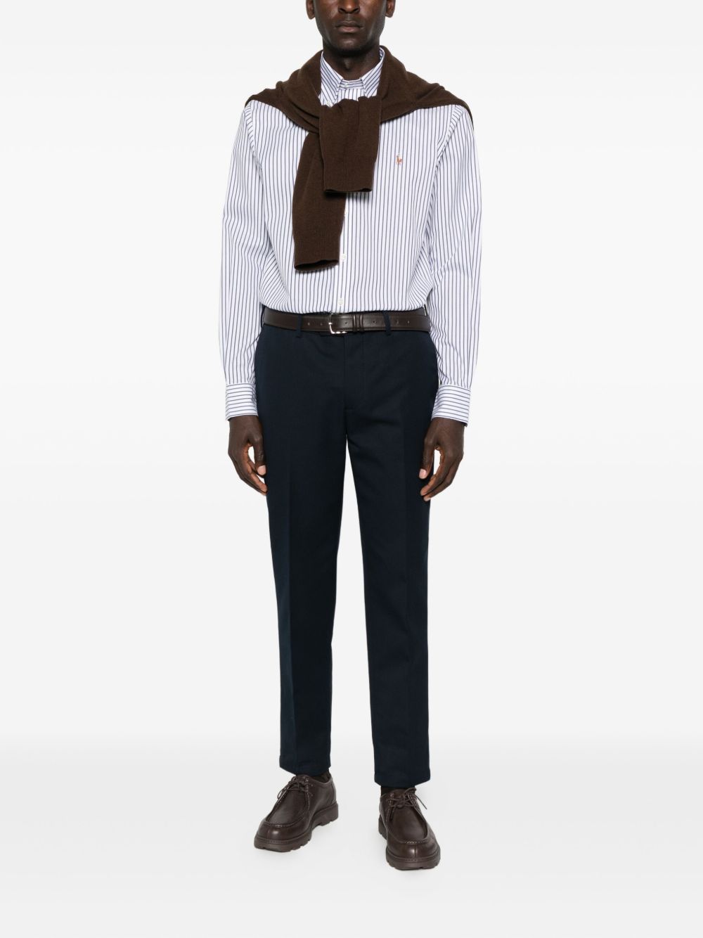 Polo Ralph LaurenCamicia a righe bianche e blu