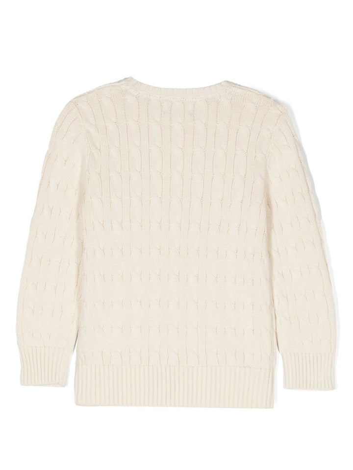 Polo Ralph Lauren Maglione in cotone bianco crema