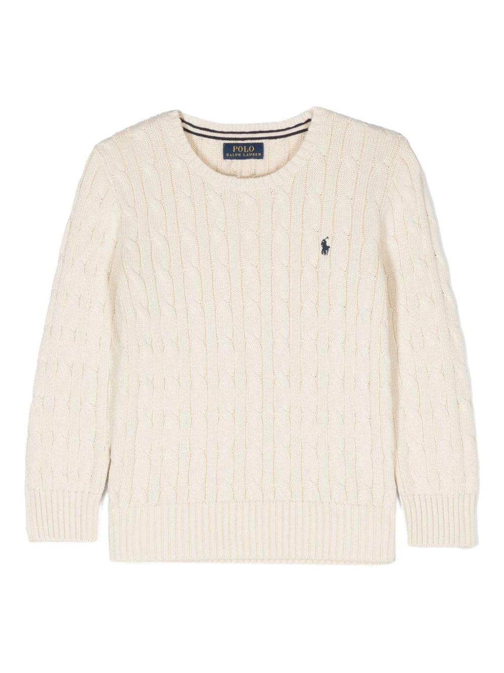 Polo Ralph Lauren
Maglione girocollo in maglia a trecce beige