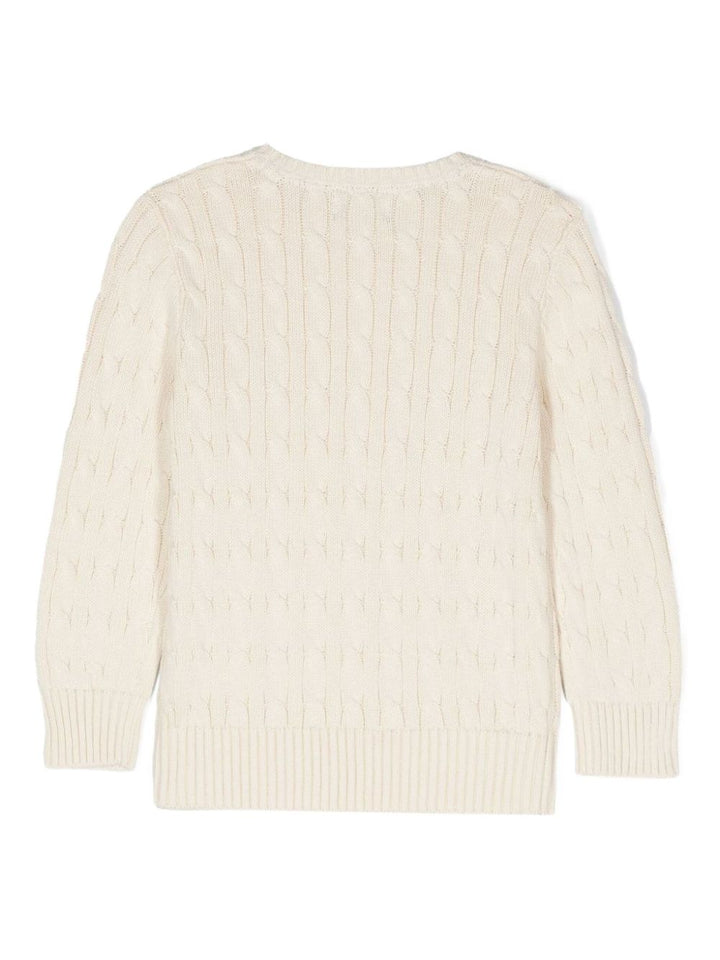 Polo Ralph Lauren Maglione girocollo in maglia a trecce beige