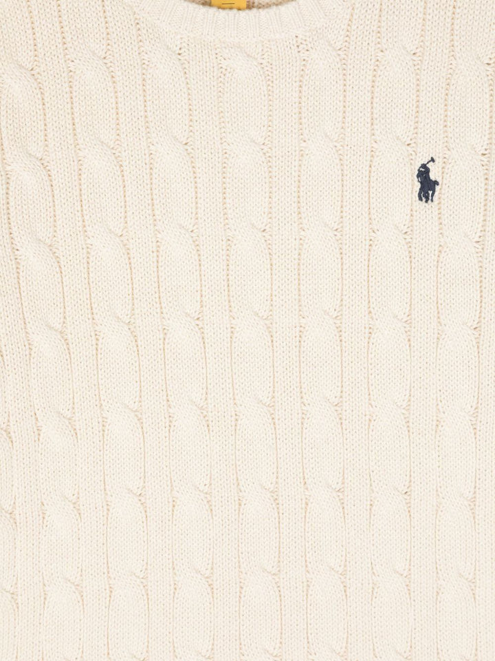 Polo Ralph Lauren Maglione girocollo in maglia a trecce beige