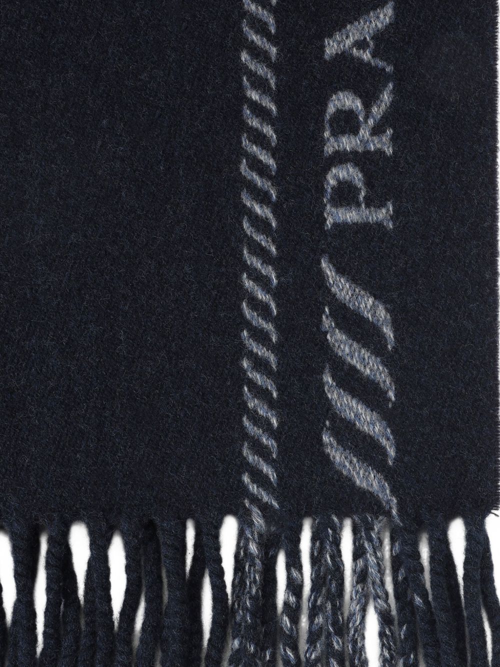 Prada Sciarpa in lana con frange