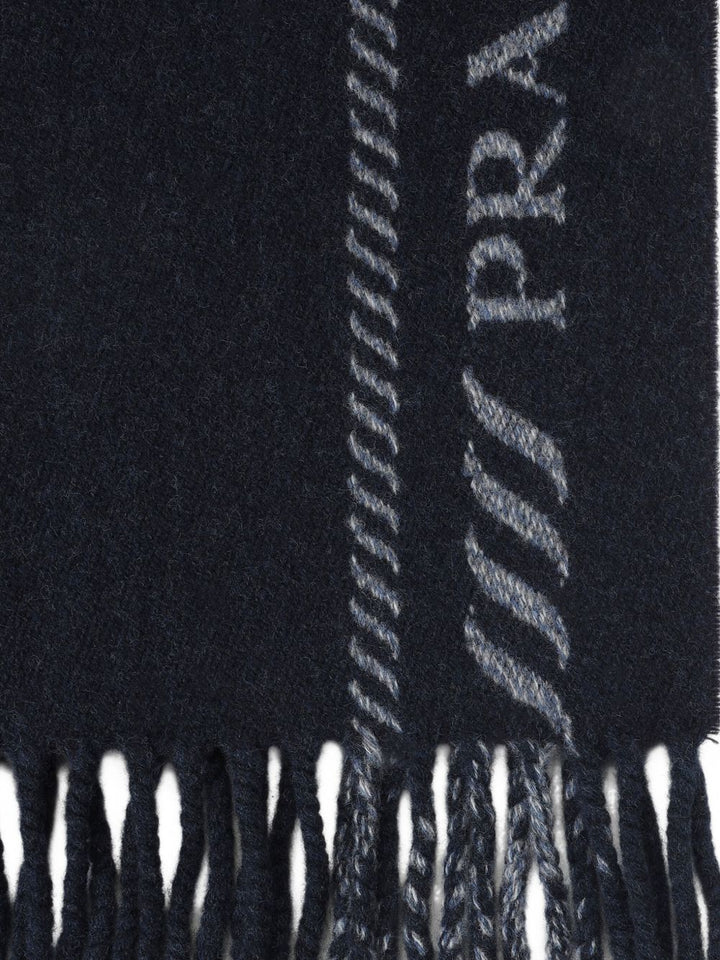 Prada Sciarpa in lana con frange