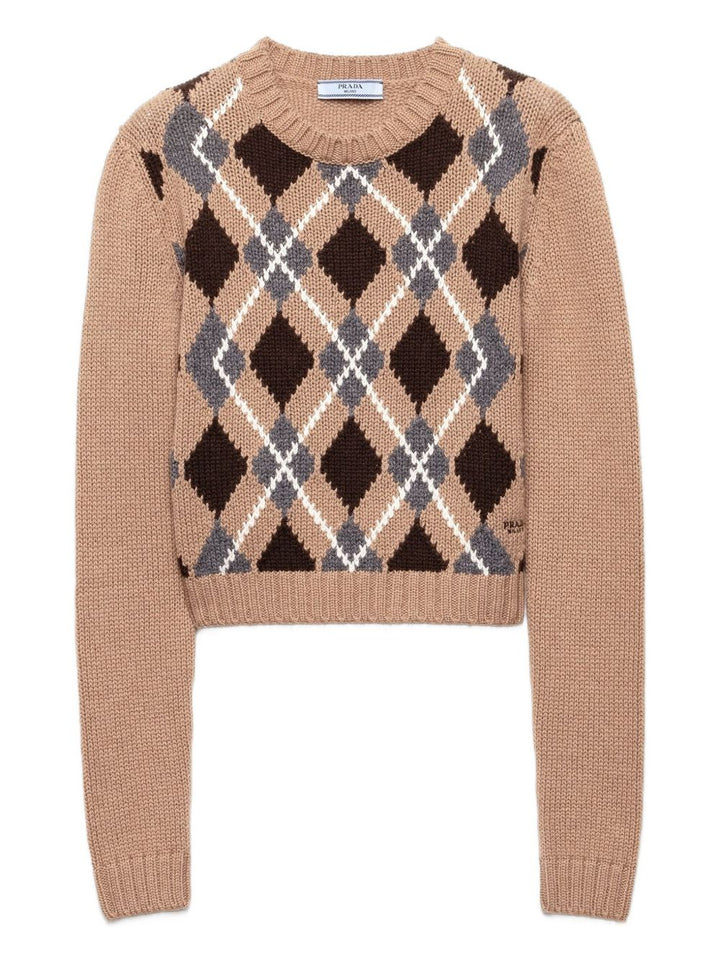 Prada
Maglione girocollo a rombi