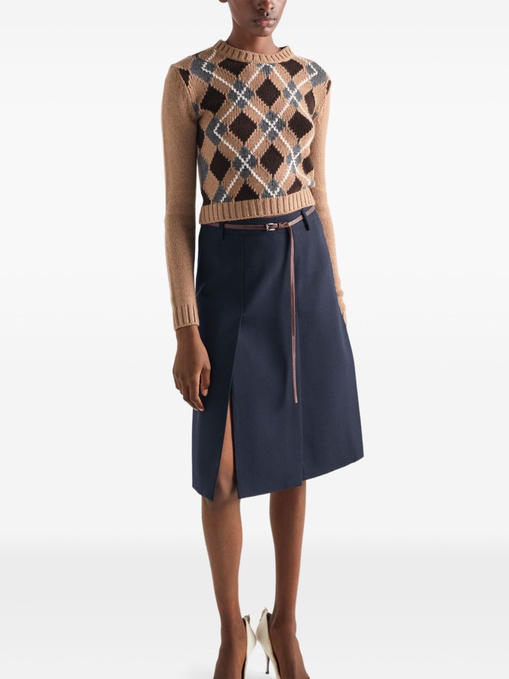 Prada Maglione girocollo a rombi