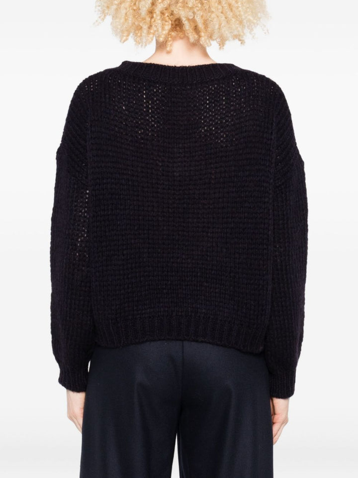 Roberto Collina Maglione nero con scollo a V