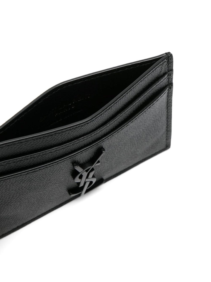 Porta carte CASSANDRE in pelle goffrata grain de poudre