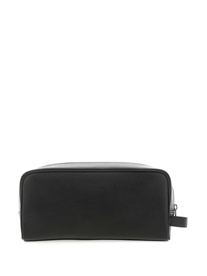 SAINT LAURENT PARIS Beauty case in pelle goffrata grain de poudre