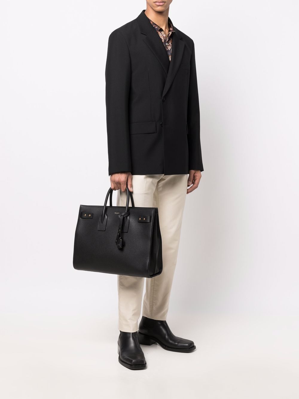 Sac de jour grande e sottile in pelle martellata