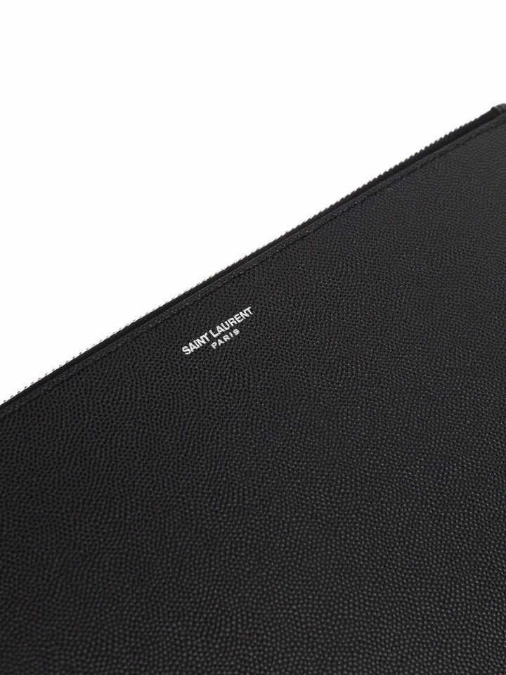 SAINT LAURENTPorta tablet con zip in pelle