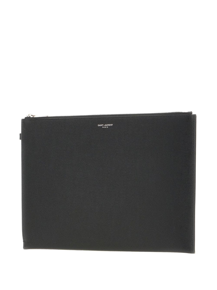 SAINT LAURENTPorta tablet con zip in pelle