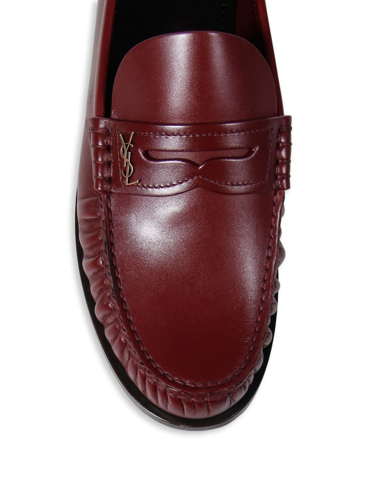 Saint Laurent Mocassino in pelle bordeaux