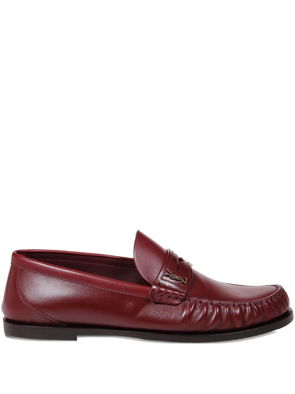 Saint Laurent Mocassino in pelle bordeaux