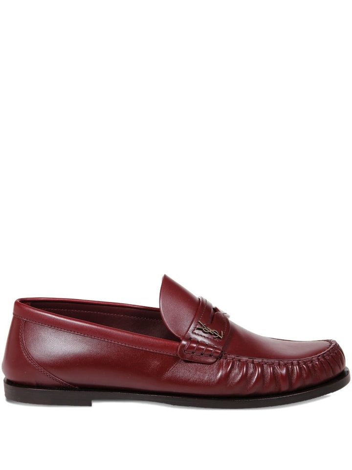 Saint Laurent Mocassino in pelle bordeaux