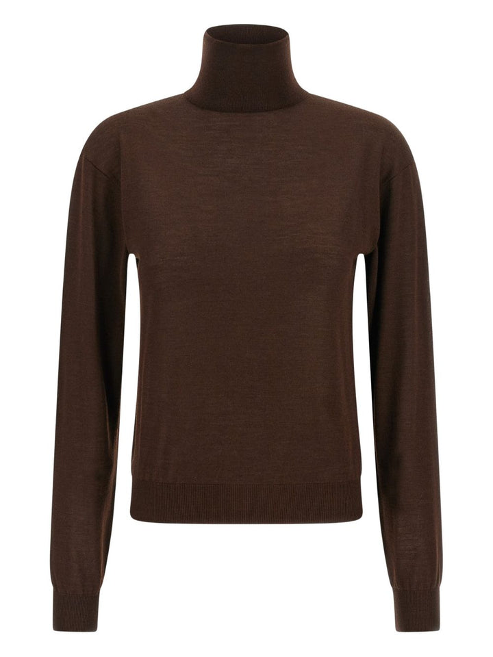 Saint Laurent Pullover dolcevita in cashmere e lana