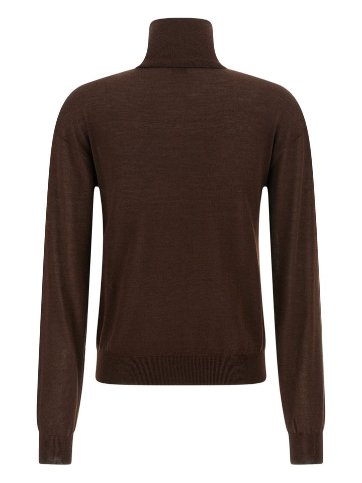 Saint Laurent Pullover dolcevita in cashmere e lana