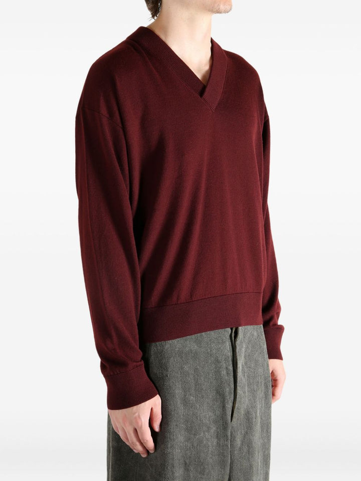 Saint Laurent Pullover con scollo a V in lana