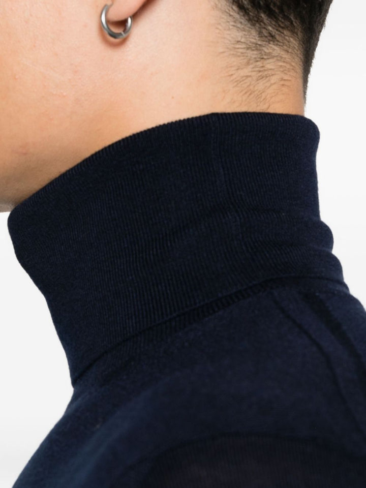 SAINT LAURENT Maglia dolcevita blu