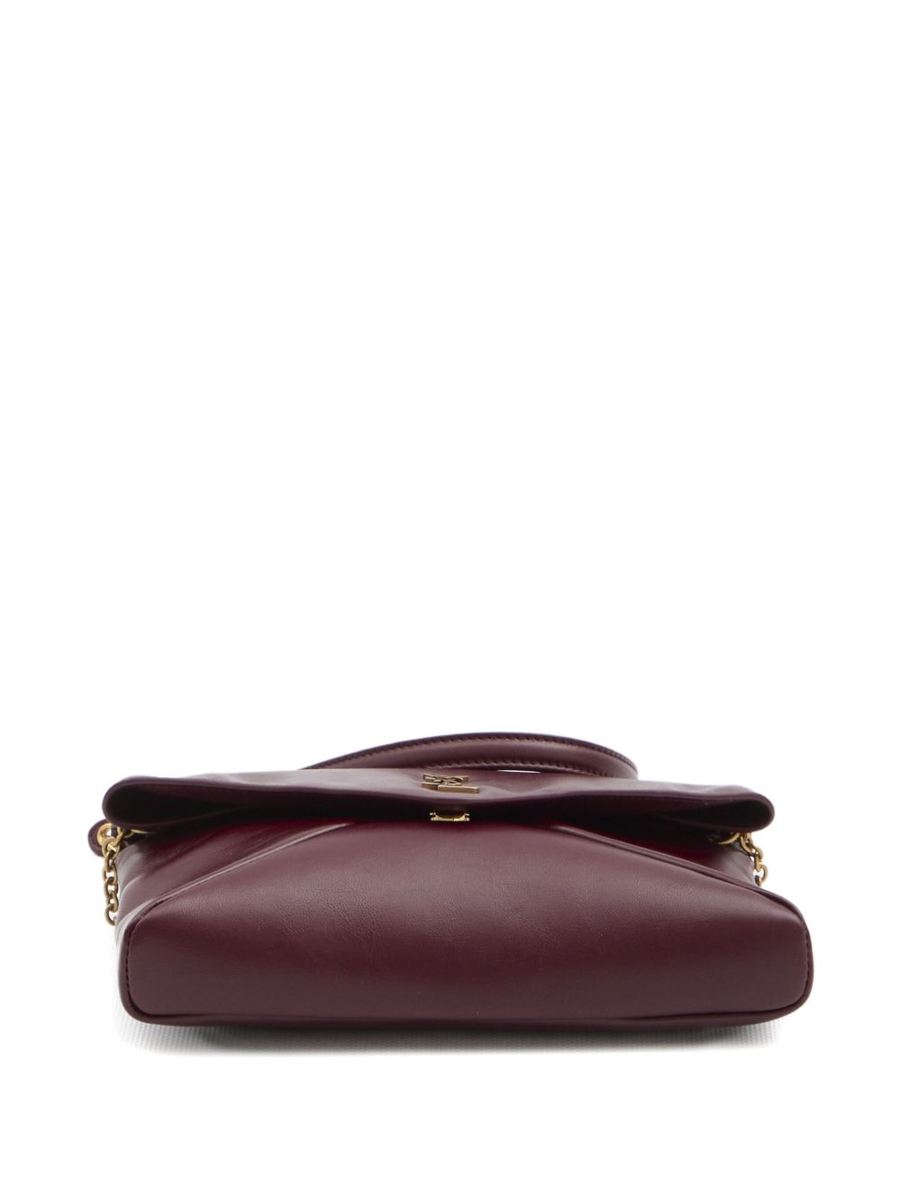 Saint Laurent Pochette in pelle di vitello lucida con catena e CASSANDRE