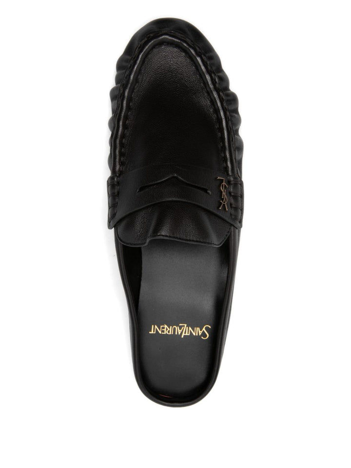 Saint Laurent Sabot con logo arricciato