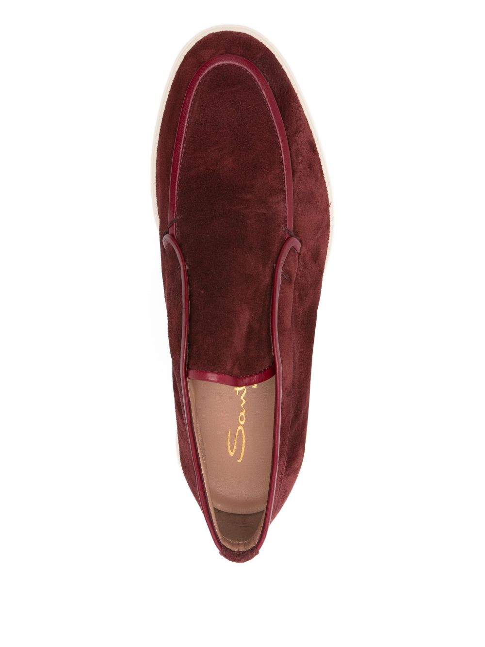 Santoni Stivaletto desert da uomo in suede rosso