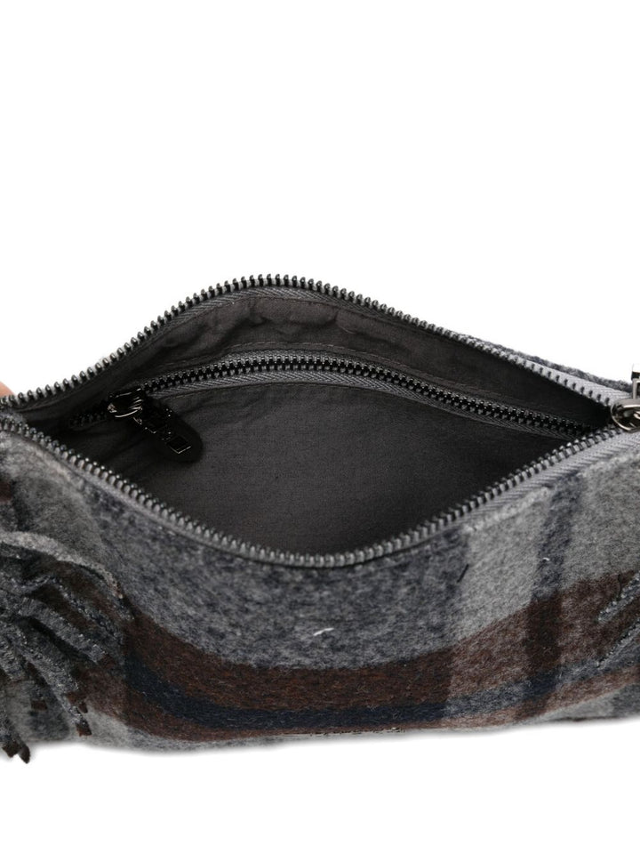 Secret Pon Pon Pochette a quadri con frange