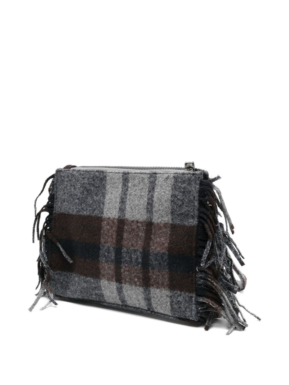 Secret Pon Pon Pochette a quadri con frange