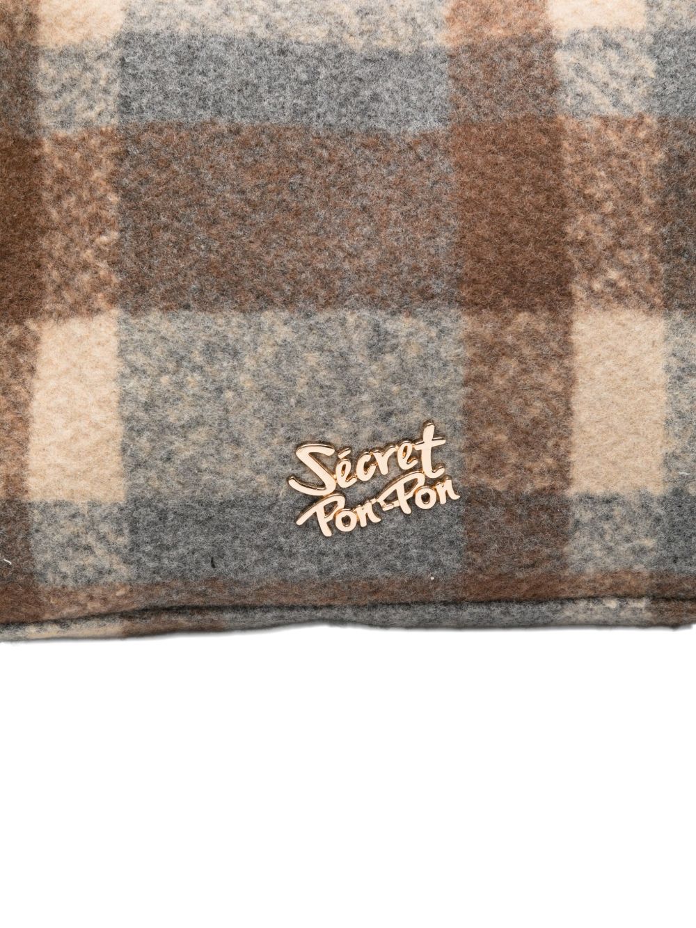 Secret Pon Pon Pochette a quadri con frange
