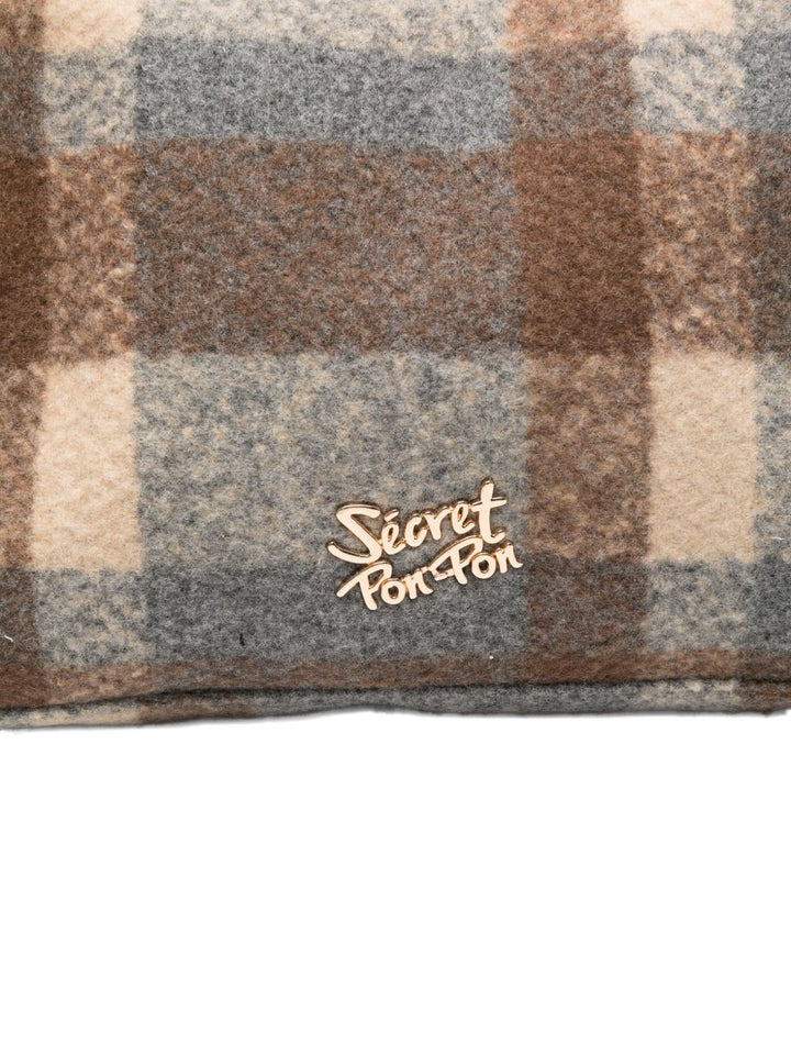 Secret Pon Pon Pochette a quadri con frange