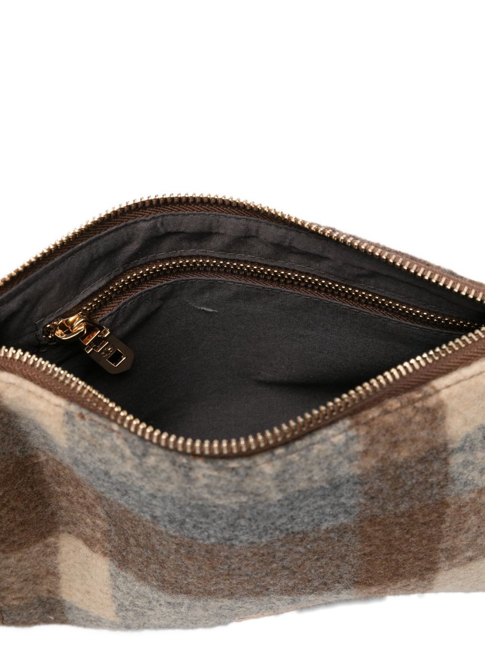 Secret Pon Pon Pochette a quadri con frange