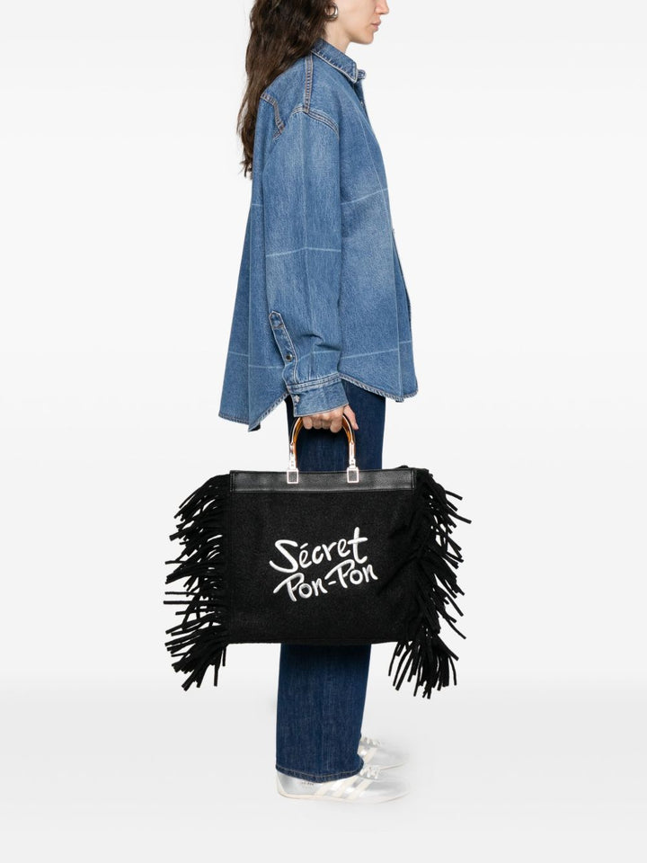 Secret Pom Pom borsa con frange