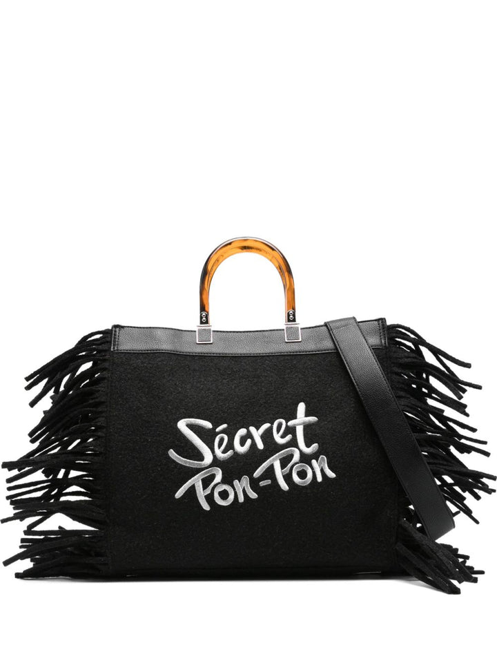 Secret Pom Pom borsa con frange