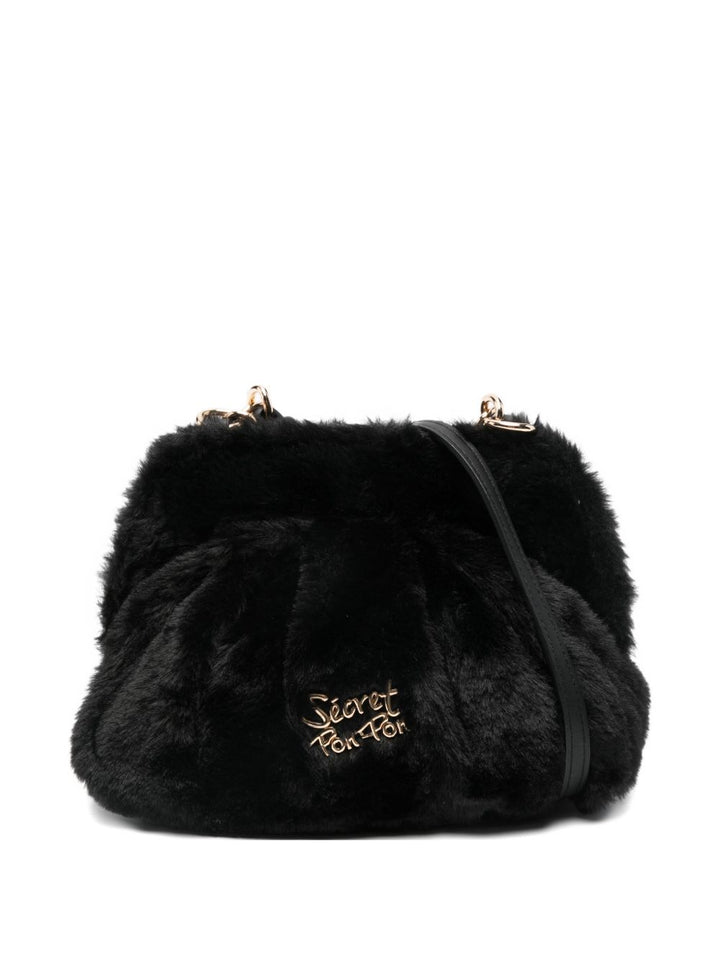 Borsa a tracolla con logo applicato