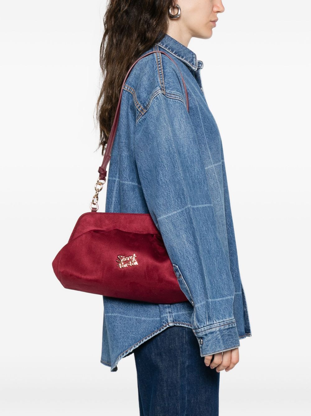 Secret Pon Pon Borsa a tracolla con logo applicato