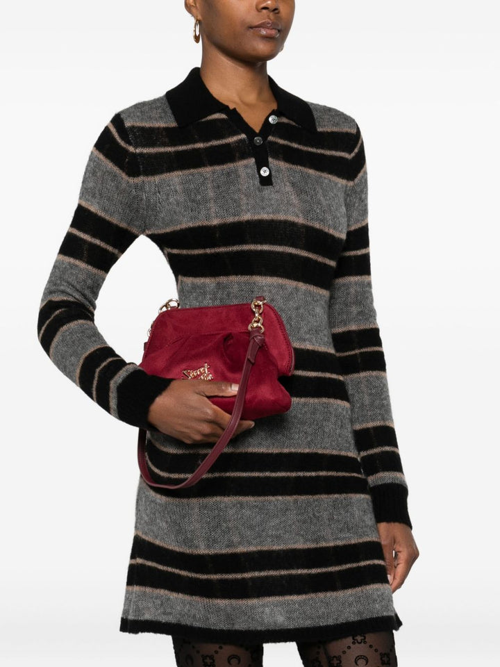 Borsa a tracolla con logo applicato