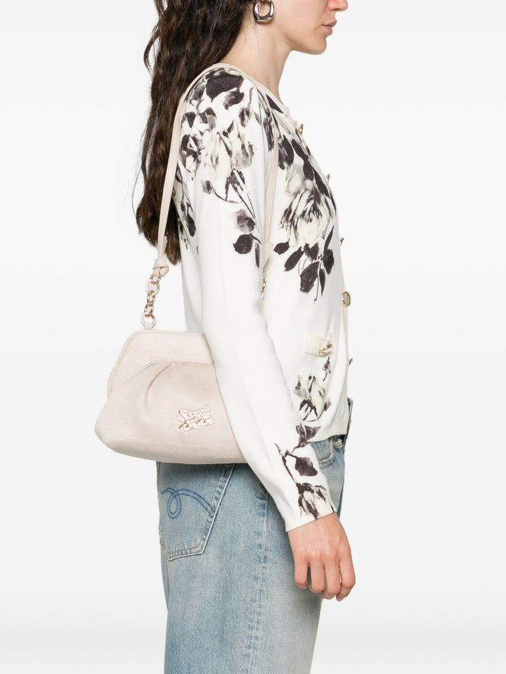 Borsa a tracolla con logo applicato