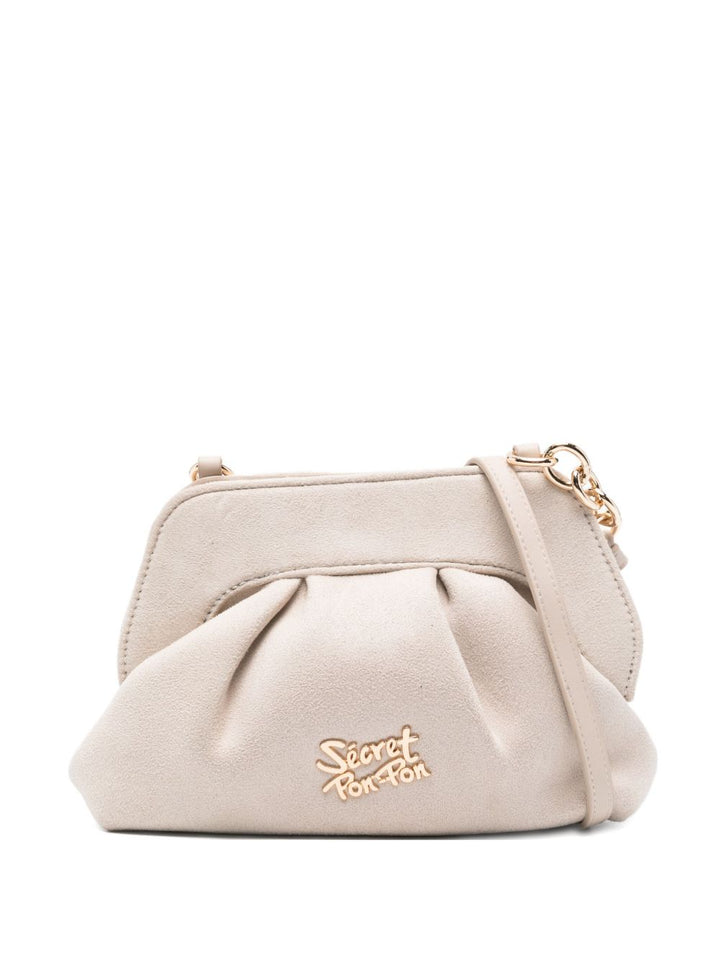 Borsa a tracolla con logo applicato