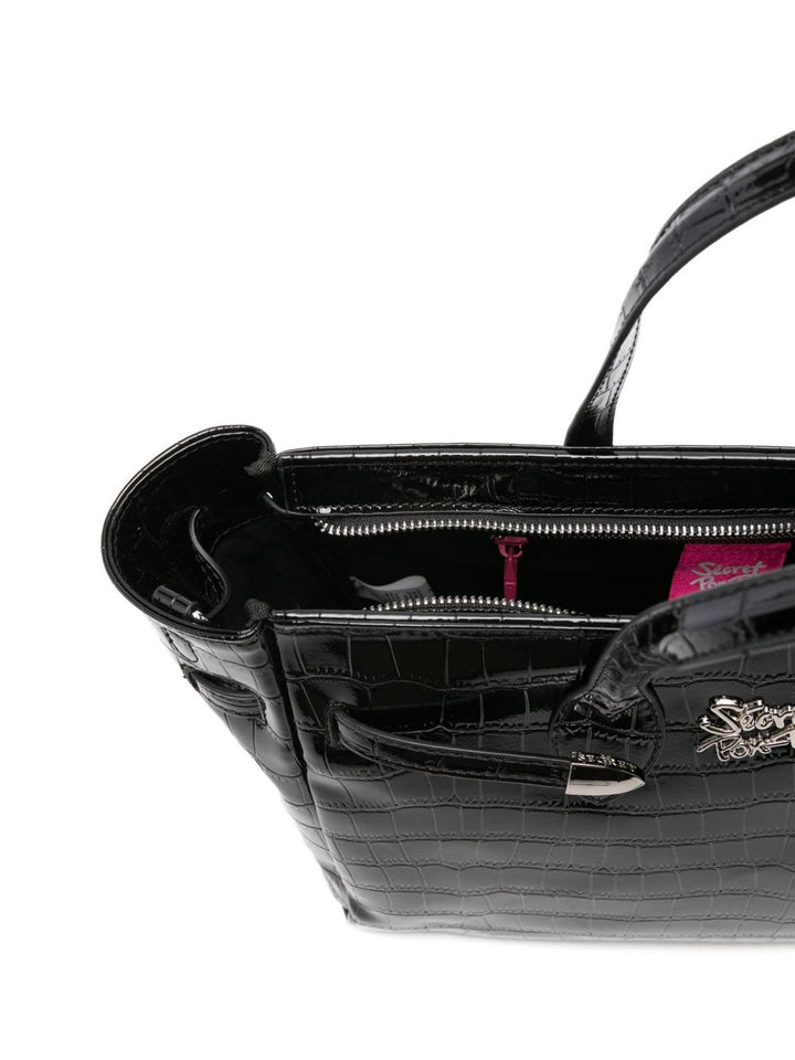 Secret Pon Pon Borsa a tracolla con stampa coccodrillo