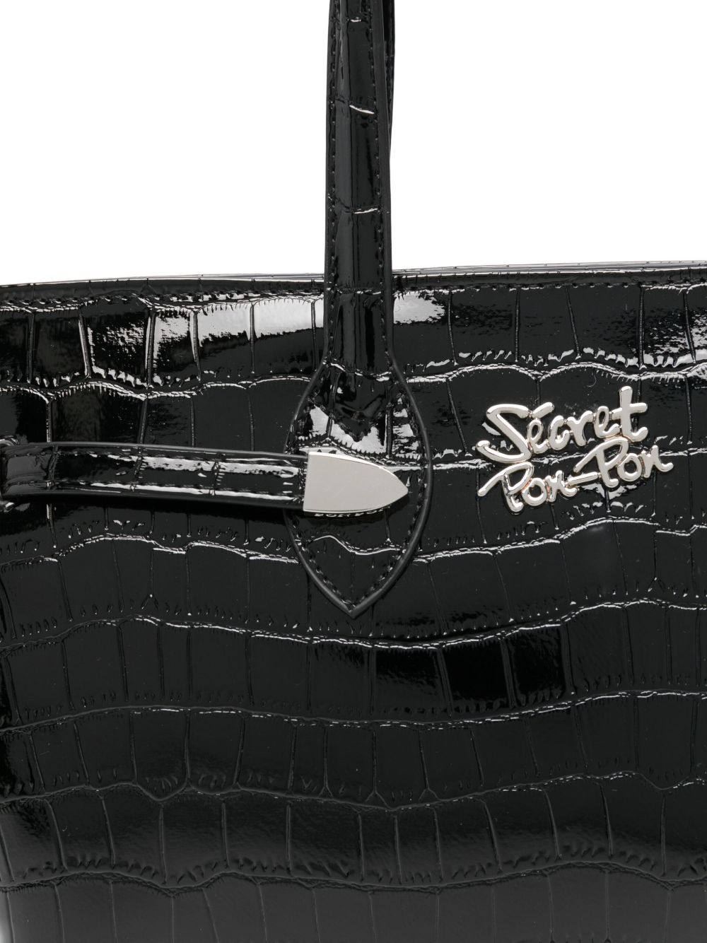 Secret Pon Pon Borsa a tracolla con stampa coccodrillo