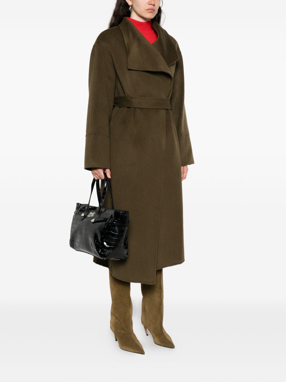 Secret Pon Pon Borsa a tracolla con stampa coccodrillo