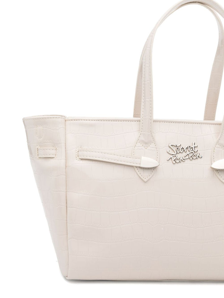 Secret Pon Pon Borsa a tracolla con stampa coccodrillo