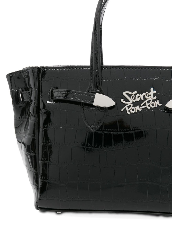 Secret Pon Pon Borsa a tracolla con stampa coccodrillo