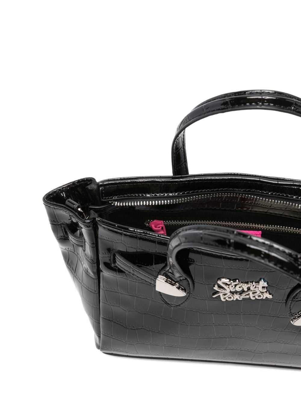 Secret Pon Pon Borsa a tracolla con stampa coccodrillo