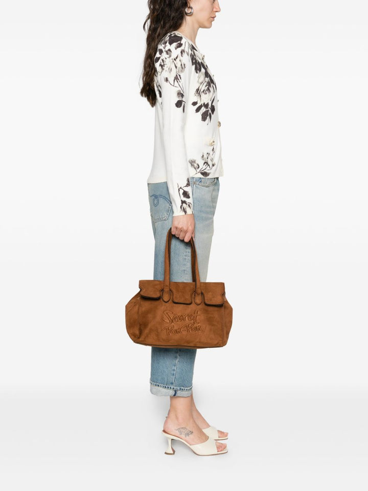 Secret Pom Pom
Borsa tote con logo in rilievo