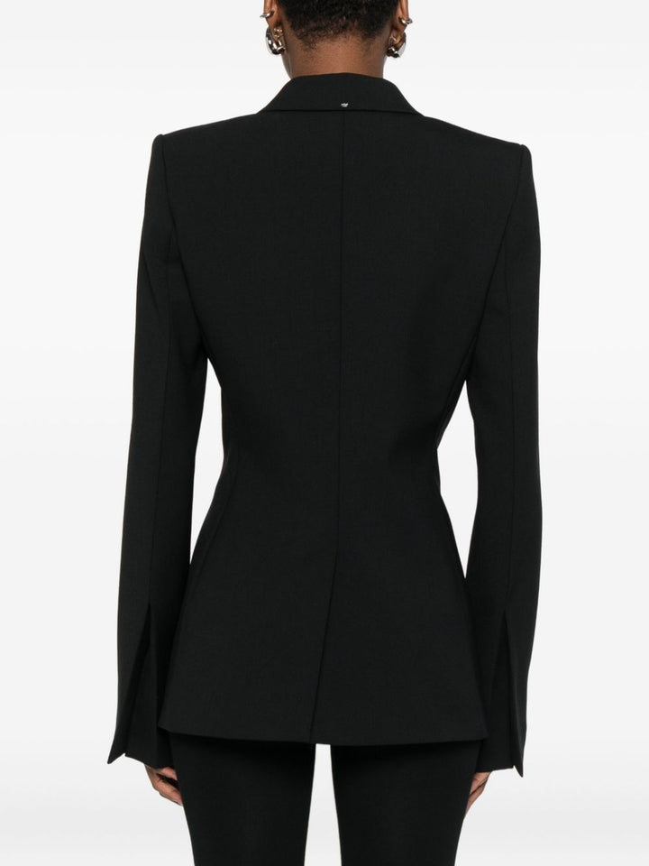 Sportmax
Giacca nera in misto lana con revers a lancia